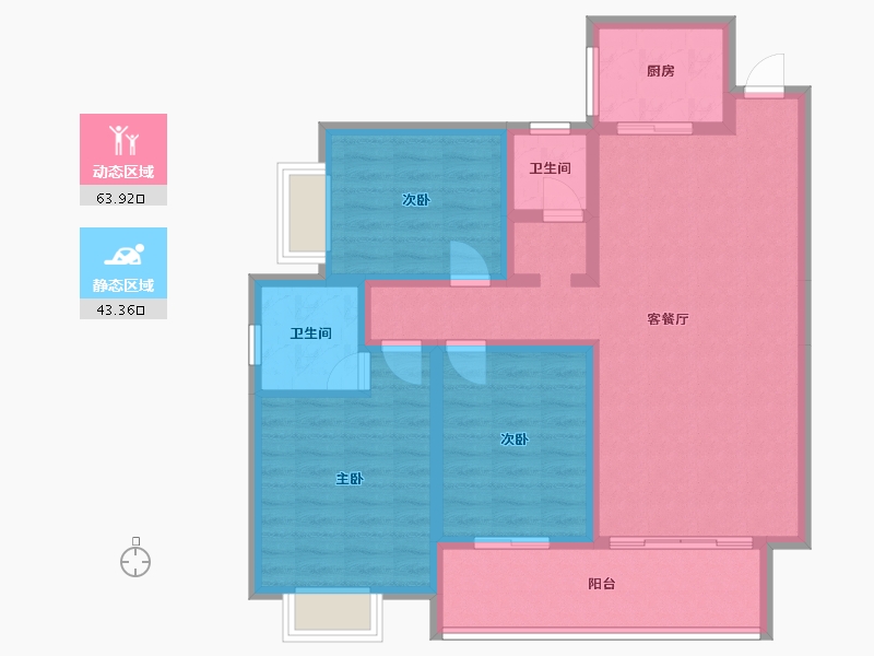 广西壮族自治区-桂林市-名门世家-95.47-户型库-动静分区