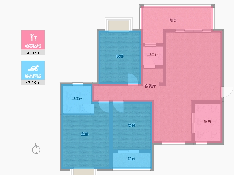 广西壮族自治区-桂林市-名门世家-94.69-户型库-动静分区