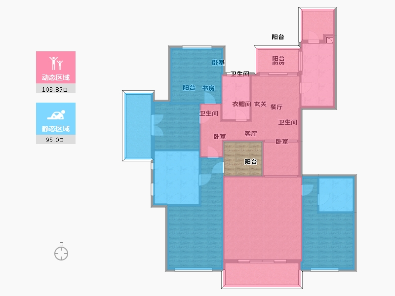 浙江省-杭州市-理想康城一品-187.97-户型库-动静分区