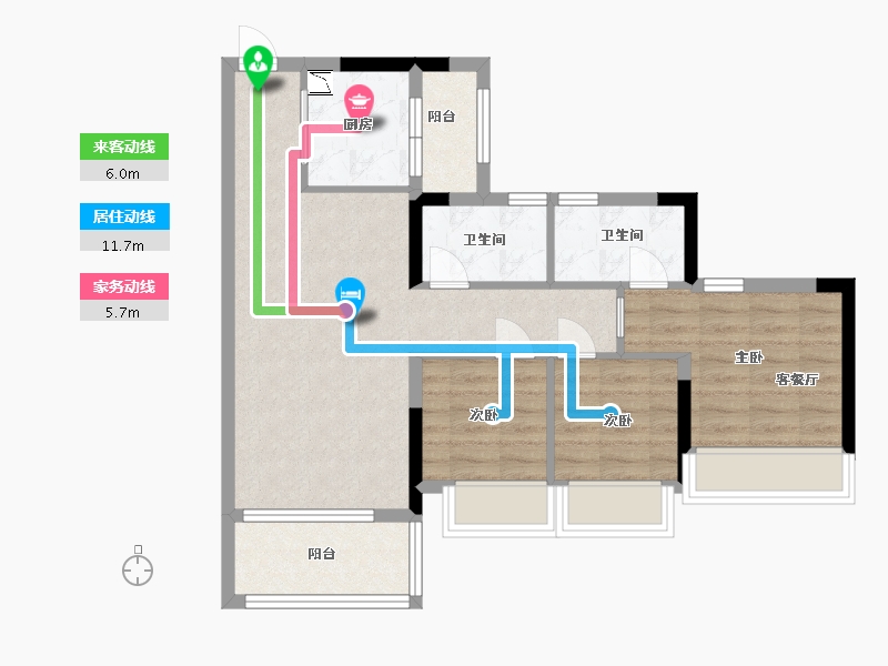 广东省-中山市-盛迪嘉光明1号-69.70-户型库-动静线