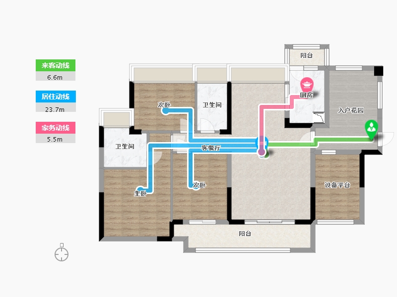 广东省-中山市-雅居乐国宾道-116.94-户型库-动静线