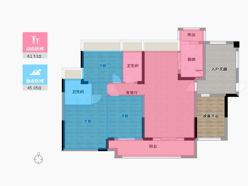 广东省-中山市-雅居乐国宾道-116.94-户型库-动静分区