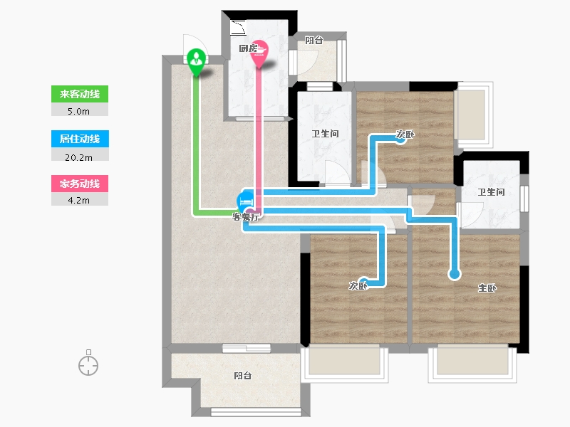 广东省-中山市-佳兆业・上品雅园-71.20-户型库-动静线