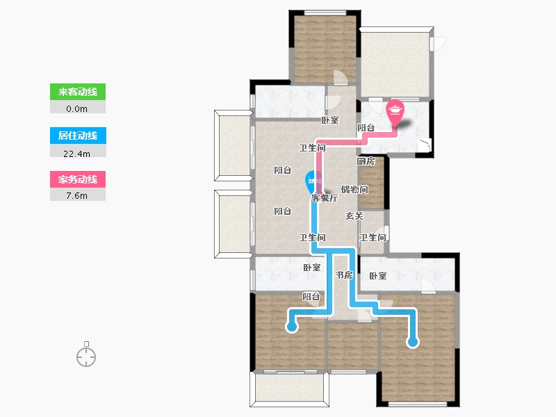 浙江省-杭州市-理想康城一品-174.54-户型库-动静线