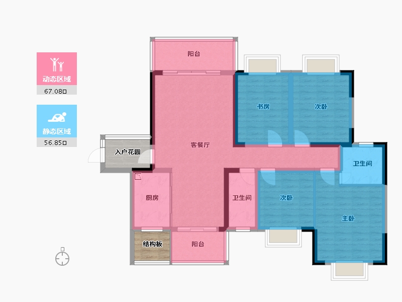 广西壮族自治区-桂林市-名门世家-117.69-户型库-动静分区