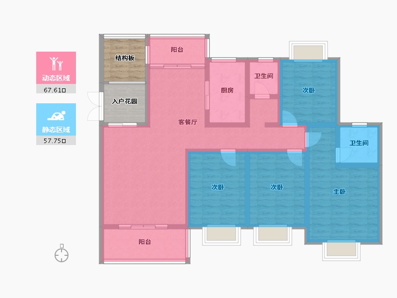 广西壮族自治区-桂林市-名门世家-120.41-户型库-动静分区