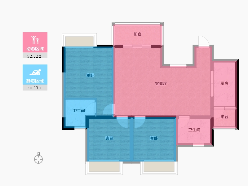 四川省-遂宁市-正泰·江湾国际-81.93-户型库-动静分区