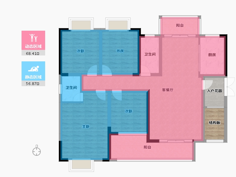 广西壮族自治区-桂林市-名门世家-119.18-户型库-动静分区