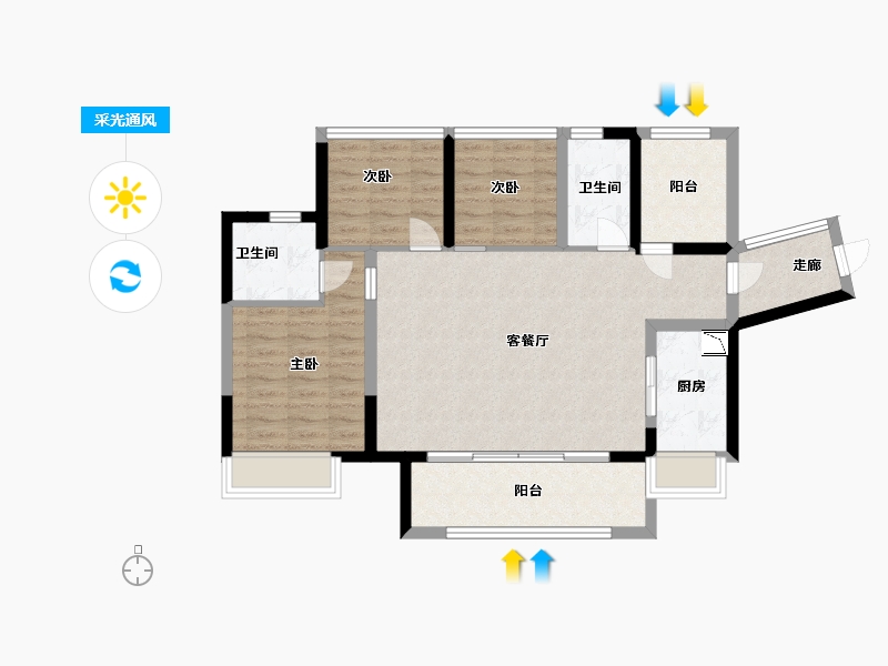 广东省-中山市-美的悦府-88.00-户型库-采光通风