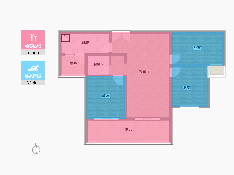 四川省-泸州市-佳乐世纪城蓝博湾-78.88-户型库-动静分区