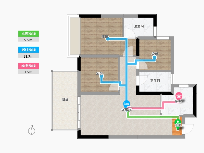 广西壮族自治区-南宁市-金科博翠天宸-77.49-户型库-动静线