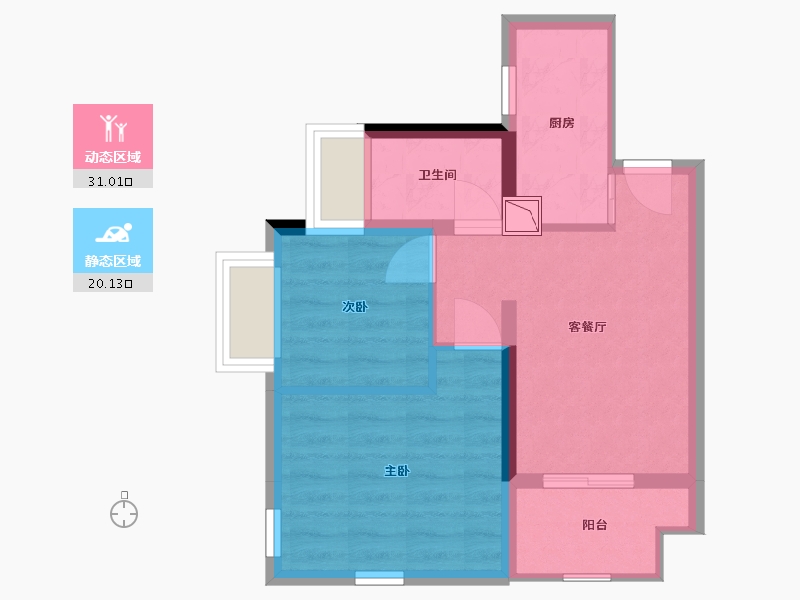 广西壮族自治区-北海市-一海华府-44.80-户型库-动静分区