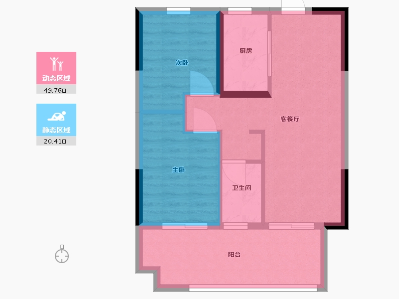 广西壮族自治区-北海市-东投银滩海玥台-63.00-户型库-动静分区