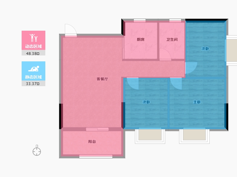 广西壮族自治区-北海市-安和海尚公馆-73.87-户型库-动静分区