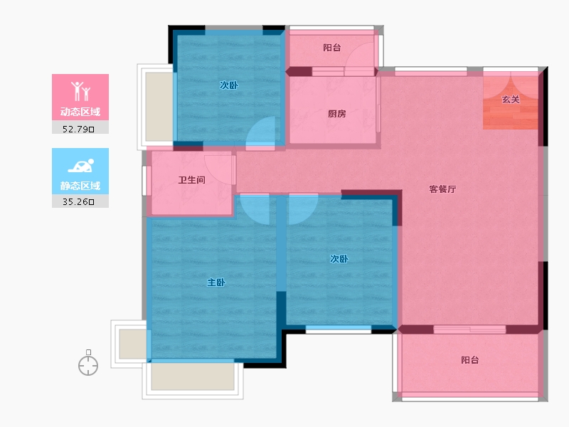 广东省-揭阳市-揭阳幸福城-78.52-户型库-动静分区