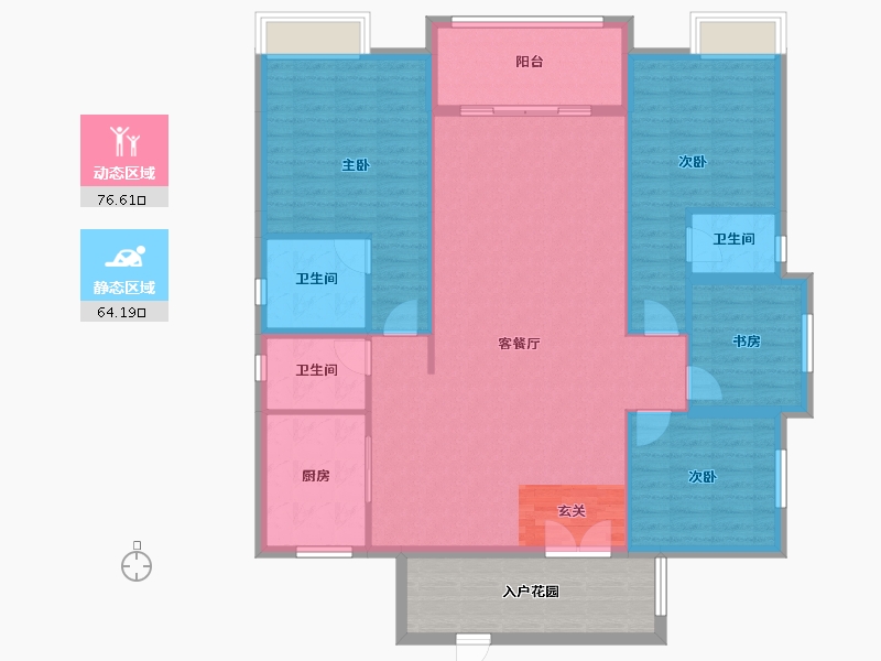 广东省-揭阳市-御景城三期-139.66-户型库-动静分区