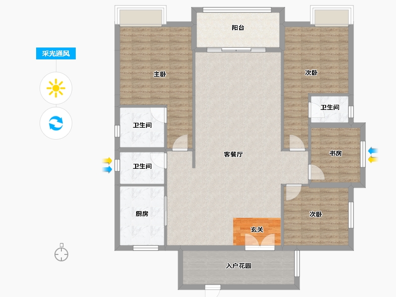 广东省-揭阳市-御景城三期-139.66-户型库-采光通风