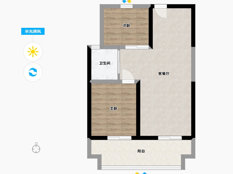 广西壮族自治区-北海市-一海华府-58.00-户型库-采光通风