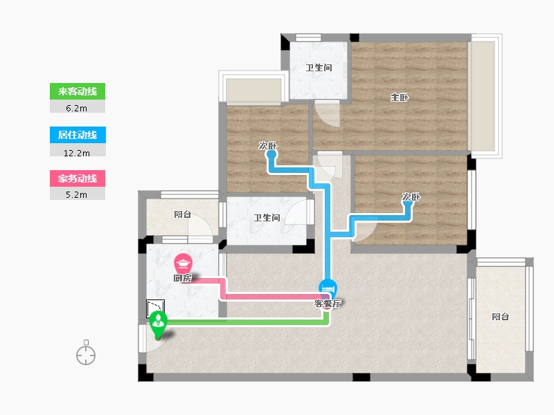 湖南省-邵阳市-隆回碧桂园-88.78-户型库-动静线