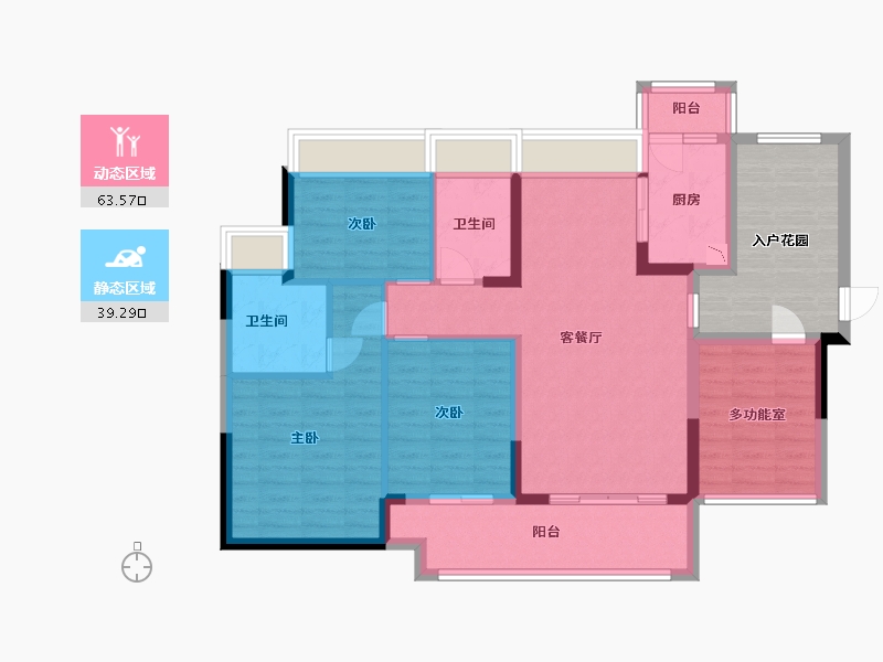 广东省-中山市-雅居乐国宾道-102.40-户型库-动静分区