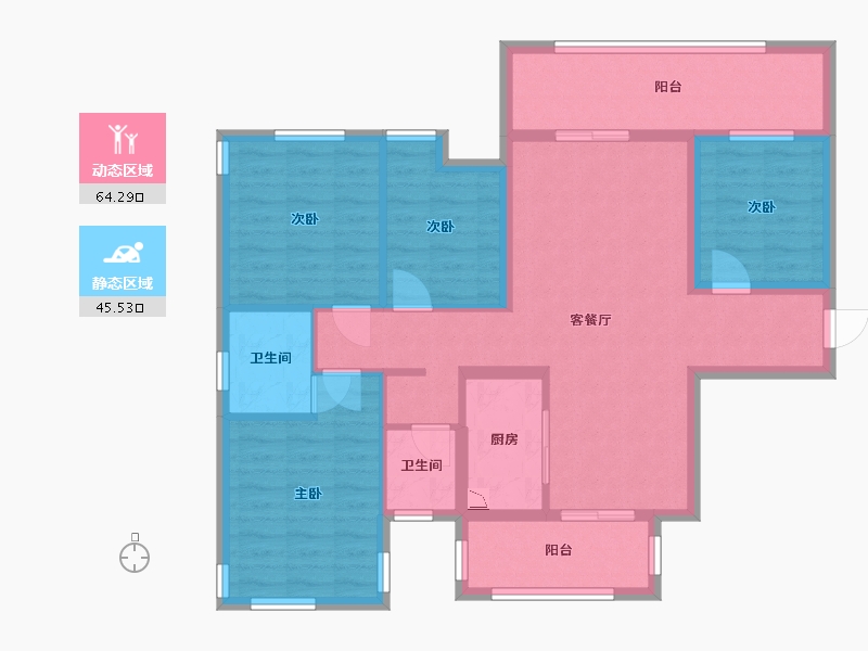 广西壮族自治区-南宁市-天健和府-97.28-户型库-动静分区