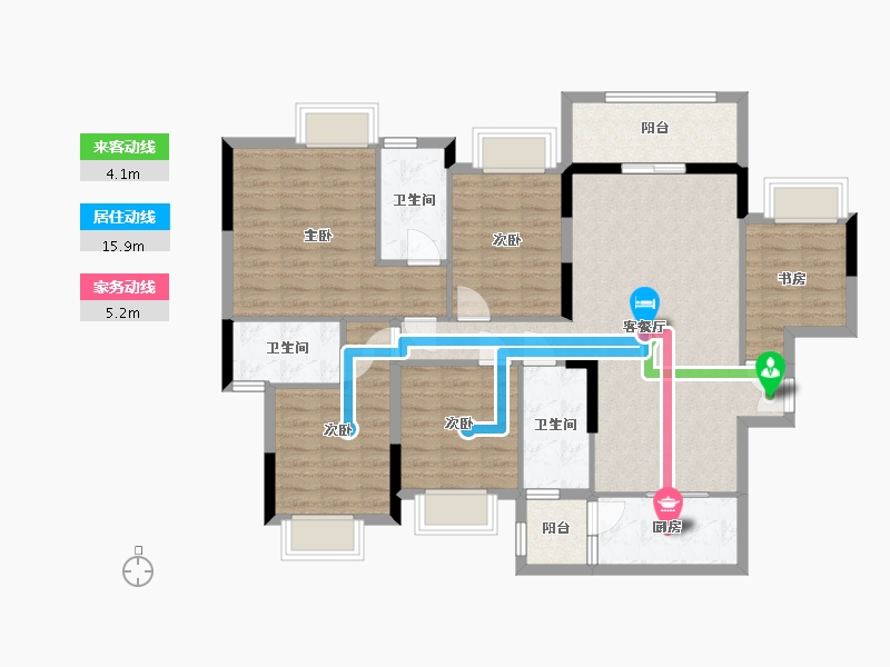 广西壮族自治区-南宁市-天池山中脊-111.50-户型库-动静线