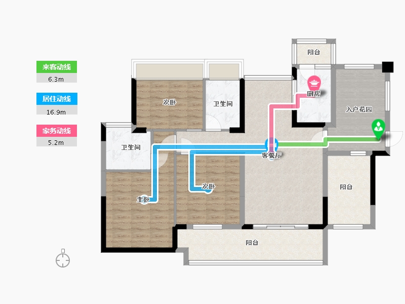 广东省-中山市-雅居乐国宾道-116.97-户型库-动静线