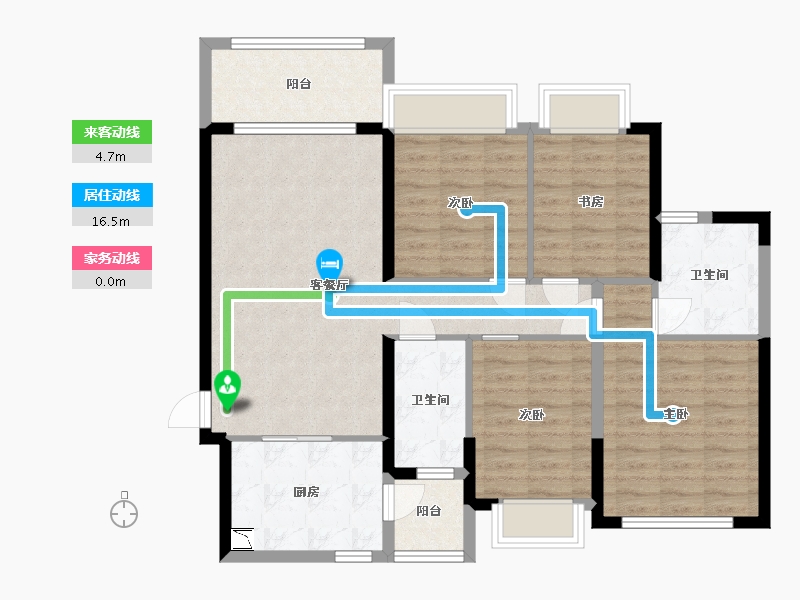 广东省-中山市-恒大御景-98.39-户型库-动静线