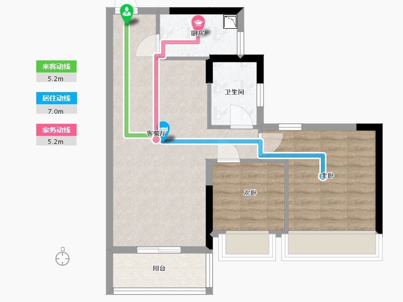 广东省-中山市-盛迪嘉光明1号-58.50-户型库-动静线