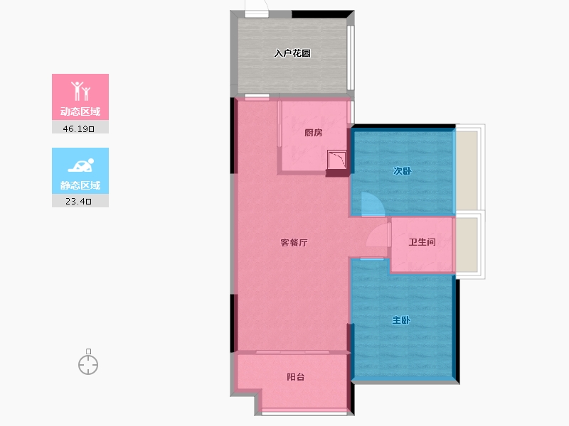 广东省-中山市-雅居乐国宾道-71.99-户型库-动静分区