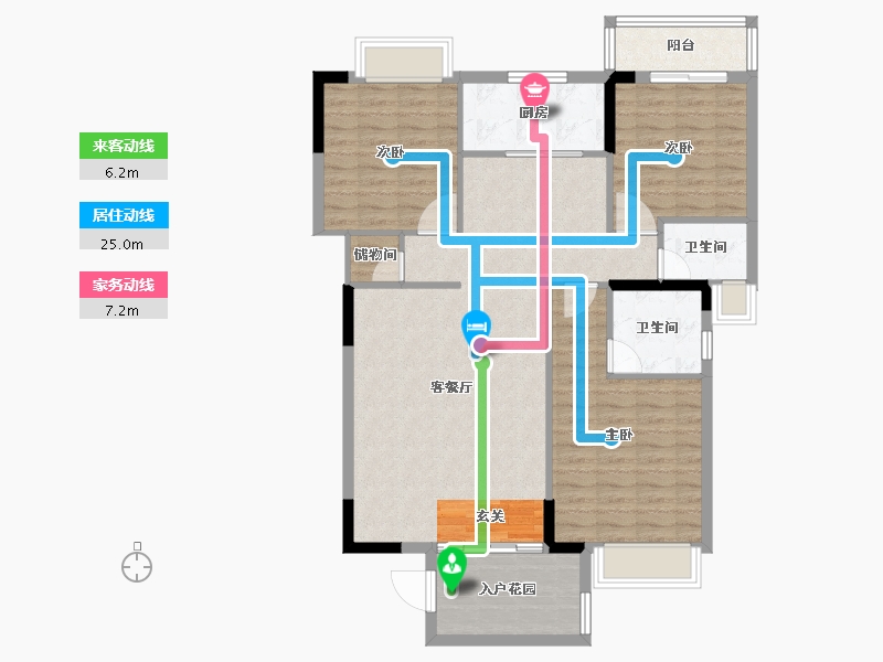 广东省-揭阳市-玉溪华庭-108.11-户型库-动静线