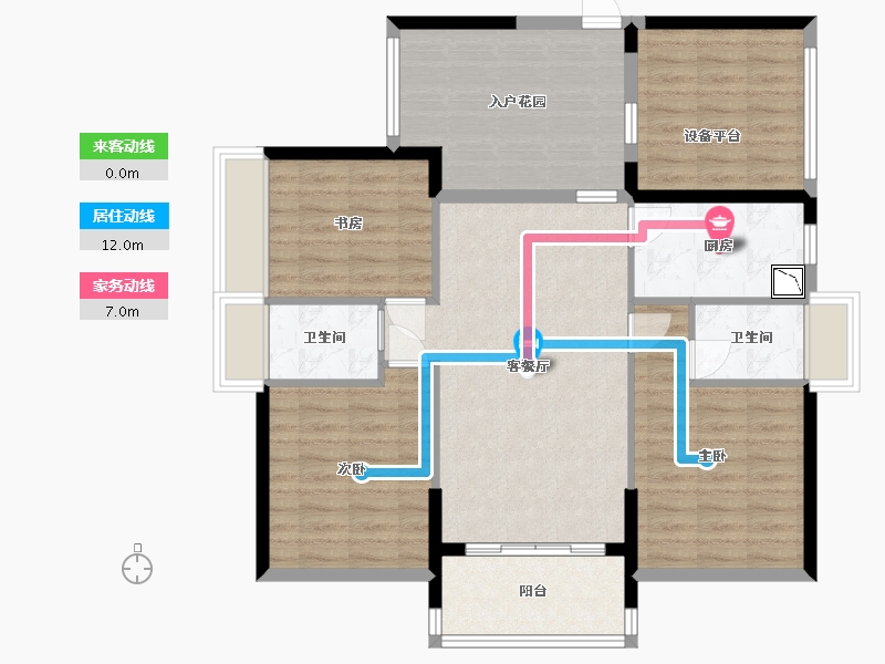 广东省-中山市-雅居乐国宾道-102.40-户型库-动静线