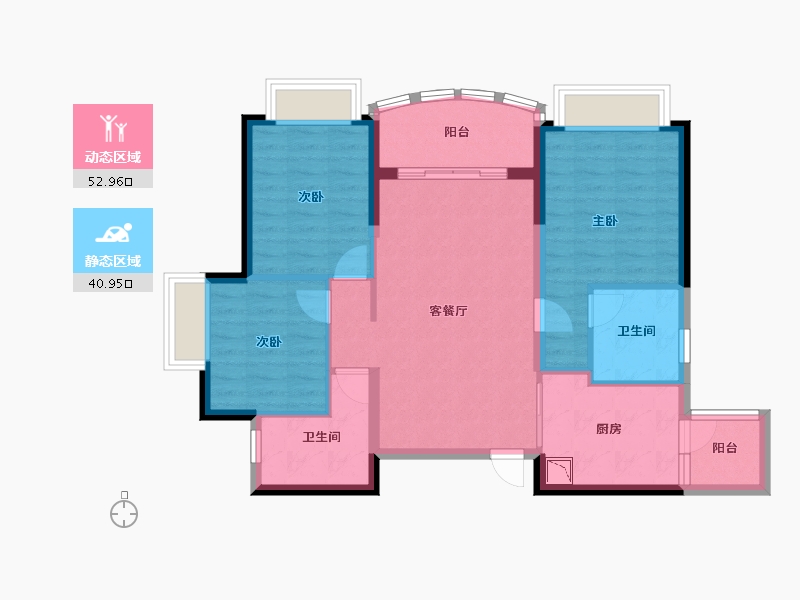 四川省-德阳市-恒大翡翠湾-83.95-户型库-动静分区