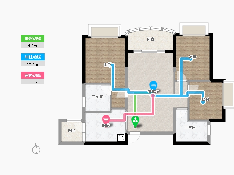 四川省-德阳市-恒大翡翠湾-83.78-户型库-动静线