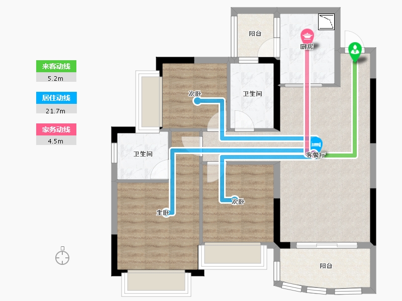 四川省-德阳市-恒大翡翠湾-82.21-户型库-动静线