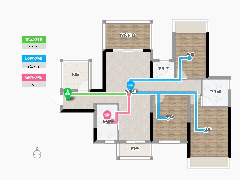 广西壮族自治区-南宁市-中建邕和府-89.65-户型库-动静线