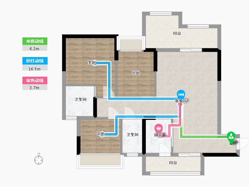 广东省-中山市-爱琴半岛-88.00-户型库-动静线