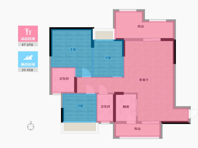 广东省-中山市-爱琴半岛-88.00-户型库-动静分区