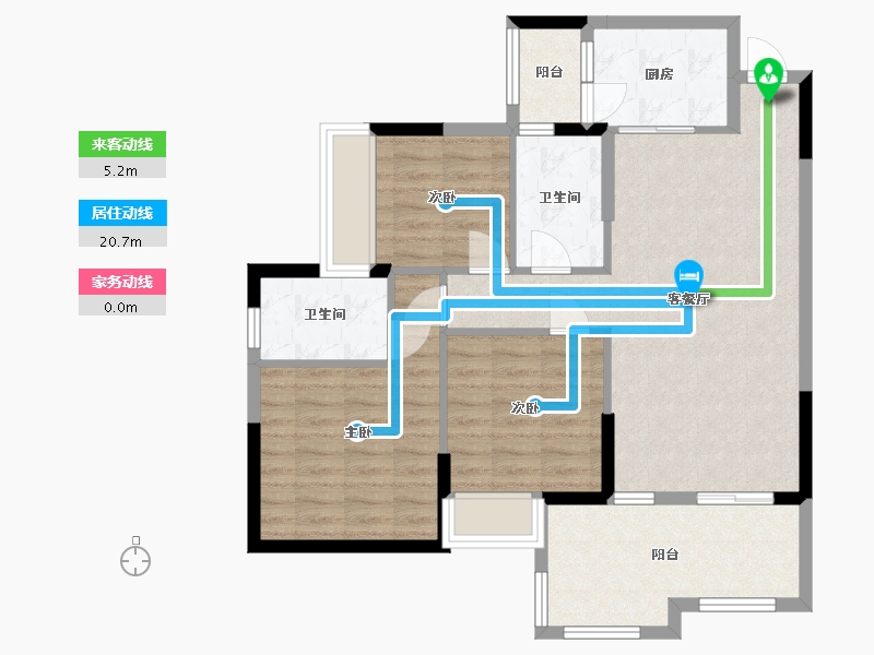 广东省-中山市-爱琴半岛-88.00-户型库-动静线