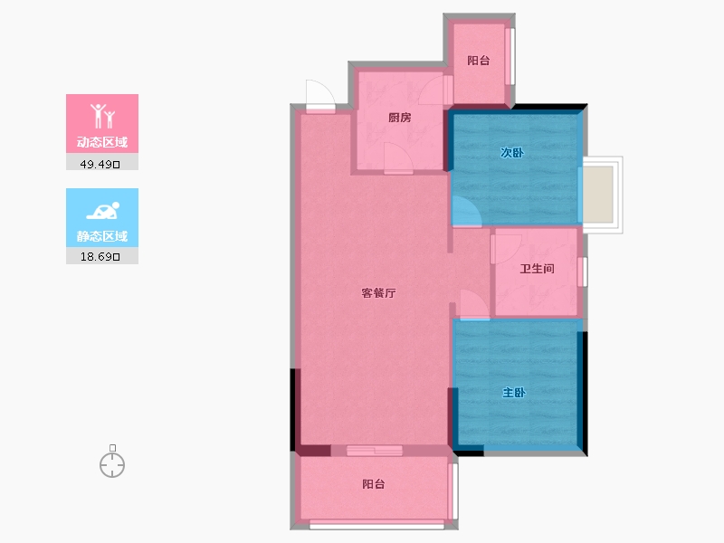 广东省-中山市-爱琴半岛-60.81-户型库-动静分区