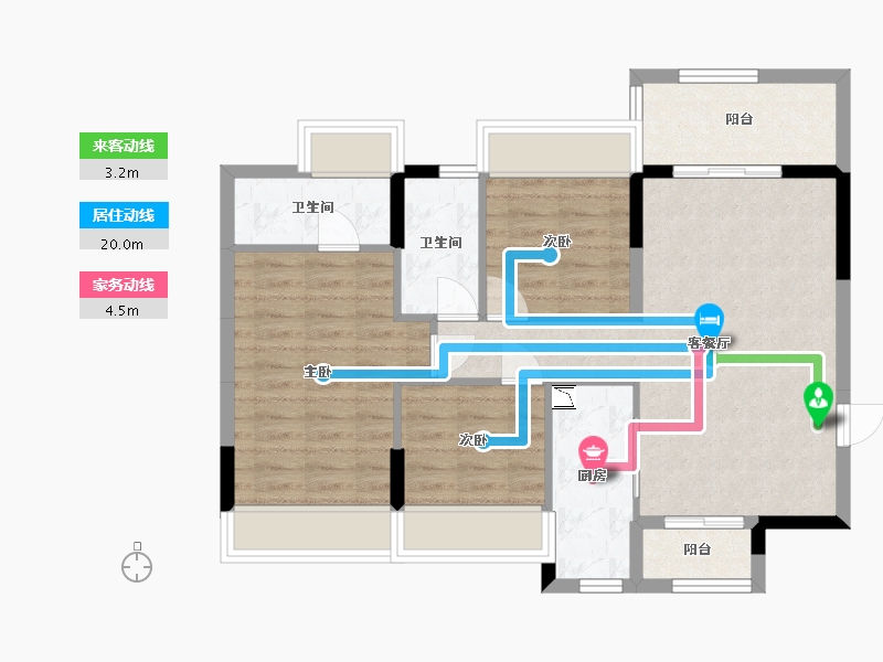 广东省-中山市-钰海佳园-77.96-户型库-动静线