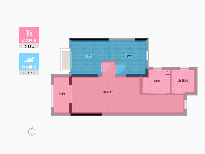 广西壮族自治区-南宁市-奥园瀚德棠悦府-51.39-户型库-动静分区