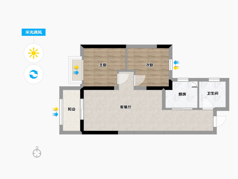 广西壮族自治区-南宁市-奥园瀚德棠悦府-51.39-户型库-采光通风