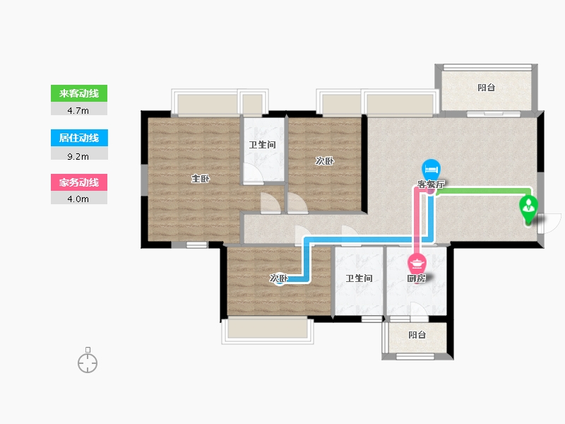 广东省-中山市-富逸城·臻誉-99.40-户型库-动静线