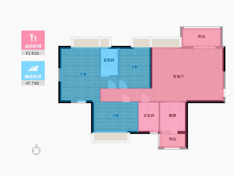 广东省-中山市-富逸城·臻誉-99.40-户型库-动静分区