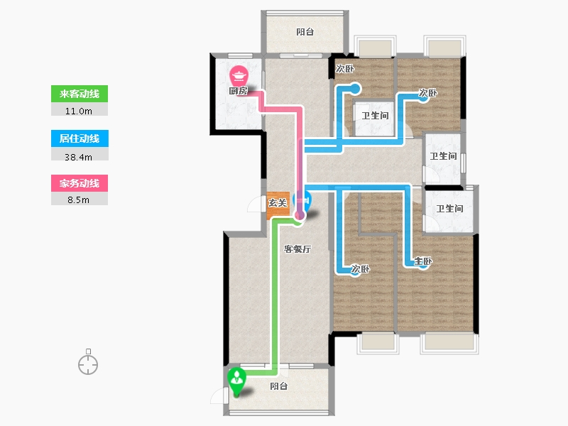 广东省-揭阳市-御景城三期-155.98-户型库-动静线