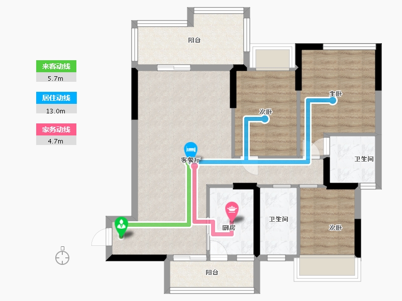 广东省-中山市-爱琴半岛-81.30-户型库-动静线