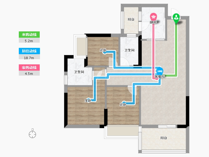 广东省-中山市-爱琴半岛-72.00-户型库-动静线