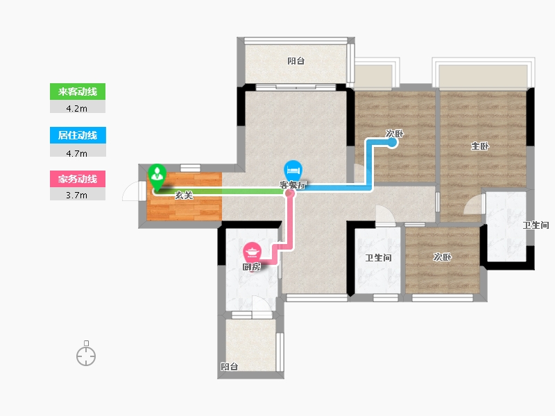 广东省-中山市-爱琴半岛-71.39-户型库-动静线