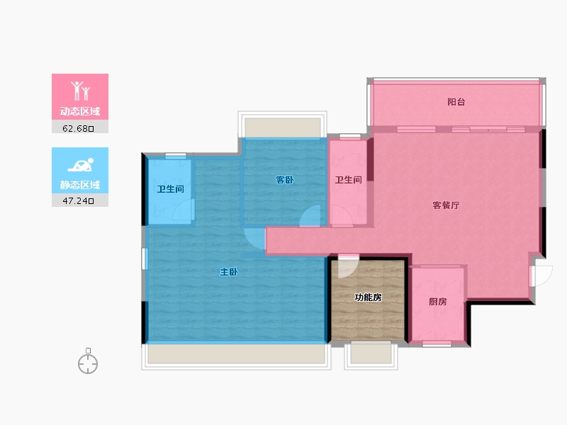 广西壮族自治区-南宁市-云星钱隆御园-108.41-户型库-动静分区